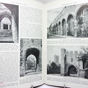 Romantic Britain 1940s illustrated travel guide UK England Wales Scotland book photographs vintage History travel guide