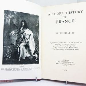 France A historical Study 1914 History book Vintage Book french revolution old book France history book