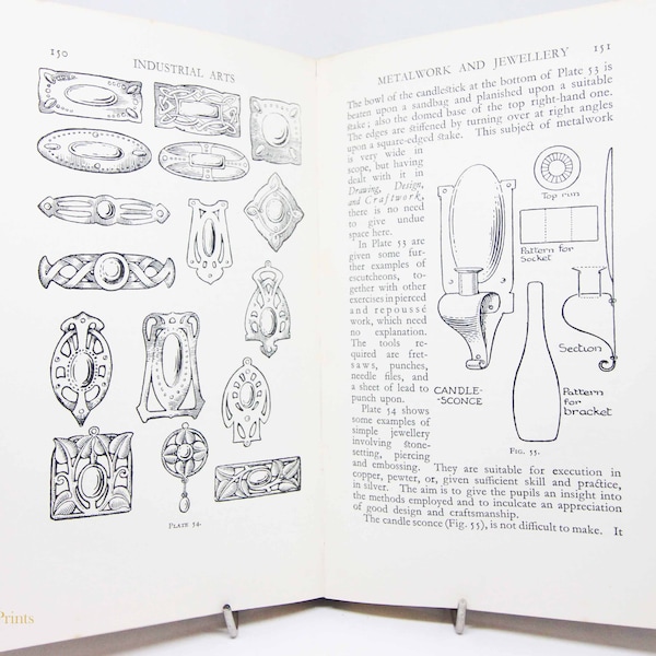 industrial Arts, Craft book 1927 Hardback Vintage Book Art book Illustration Graphic Design Art