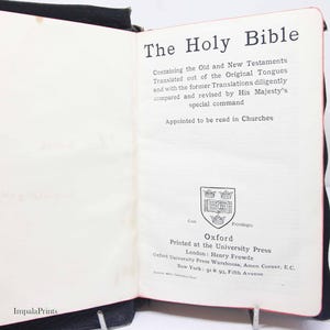 Ancienne Sainte Bible vintage 1925 livre religieux chrétien vieux livre cartonné cadeaux amour cadeau vintage chrétien