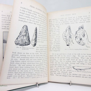 History Textbook 1955 Illustrated School textbook picture book English picture book