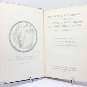 Aeschylus Drama 1908 Hardback Greek philosopher Classical History Antique ancient Greek tragedian