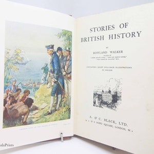 Stories Of British History illustrated 1935 textbook book English Roman History Illustrated