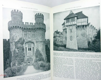 Romantic Britain 1940s illustrated travel guide UK England Wales Scotland book photographs vintage History travel guide