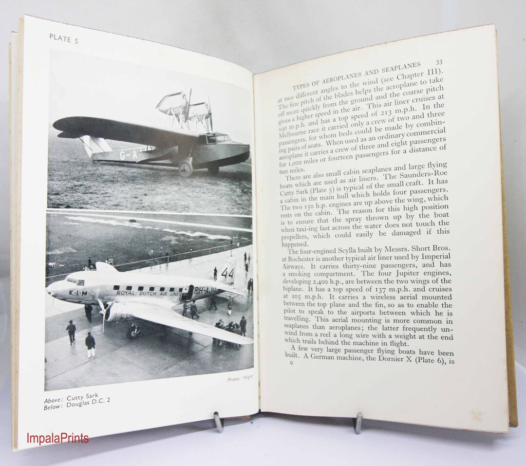 Flight Today 1937 Aviation Guide Flying Machines Hardback Vintage Book ...