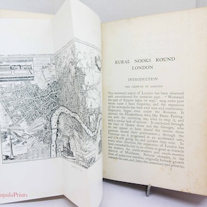 London Reiseführer Buch 1924 Rural Nooks of London Illustrierter Reiseführer Bilderbuch Vintage Bücher Groß- und Zentral-London-Reiseführergeschichte