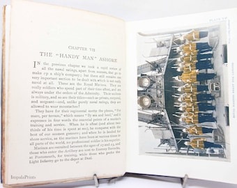 Libro de historia ilustrado de la Marina Real Británica de 1916: Guía de material militar antiguo sobre la guerra naval.