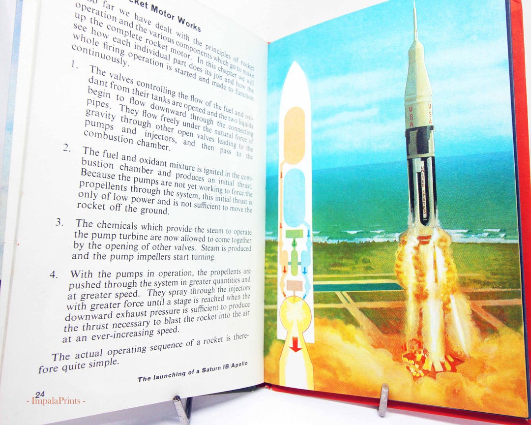 The Rocket Book, Space Travel Astronomy Vintage Science Book Nights Sky ...