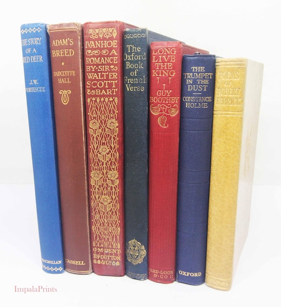 Adopt an Antique old Display Book Weddings vintage books Loved hardback books Vintage Book for book lovers