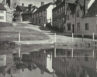 FinchingField Essex 1950s vintage Print B & W photograph Vintage ephemera Street art Uk Village