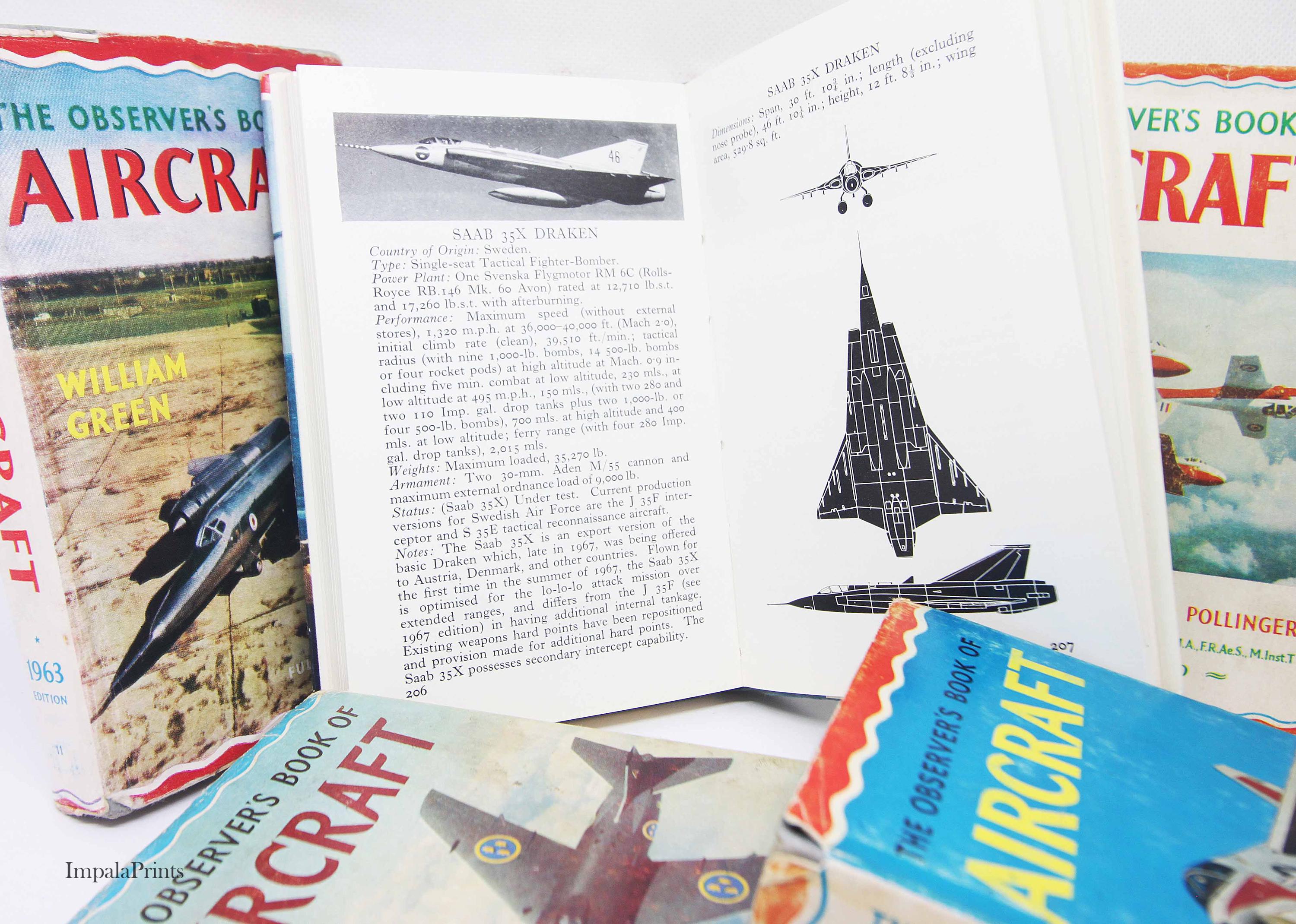 Vintage Aircraft Guides Aviation Books Gifts Book Spotter Book