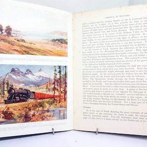 America In Pictures 1916 Illustrated Antique North and South America antique  geography Science Book illustrated gift book