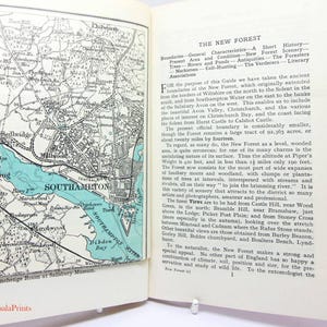 Southampton und New Forest Vintage Reisebuch Gebundene Anleitung zum Land Vintage-Führerbuch Reisebuch