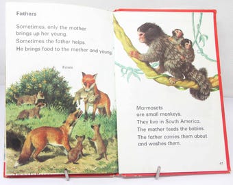 Djurungar – 1974 års barnbilderbok, illustrerad inbunden, klassisk pedagogisk sagobok för barn