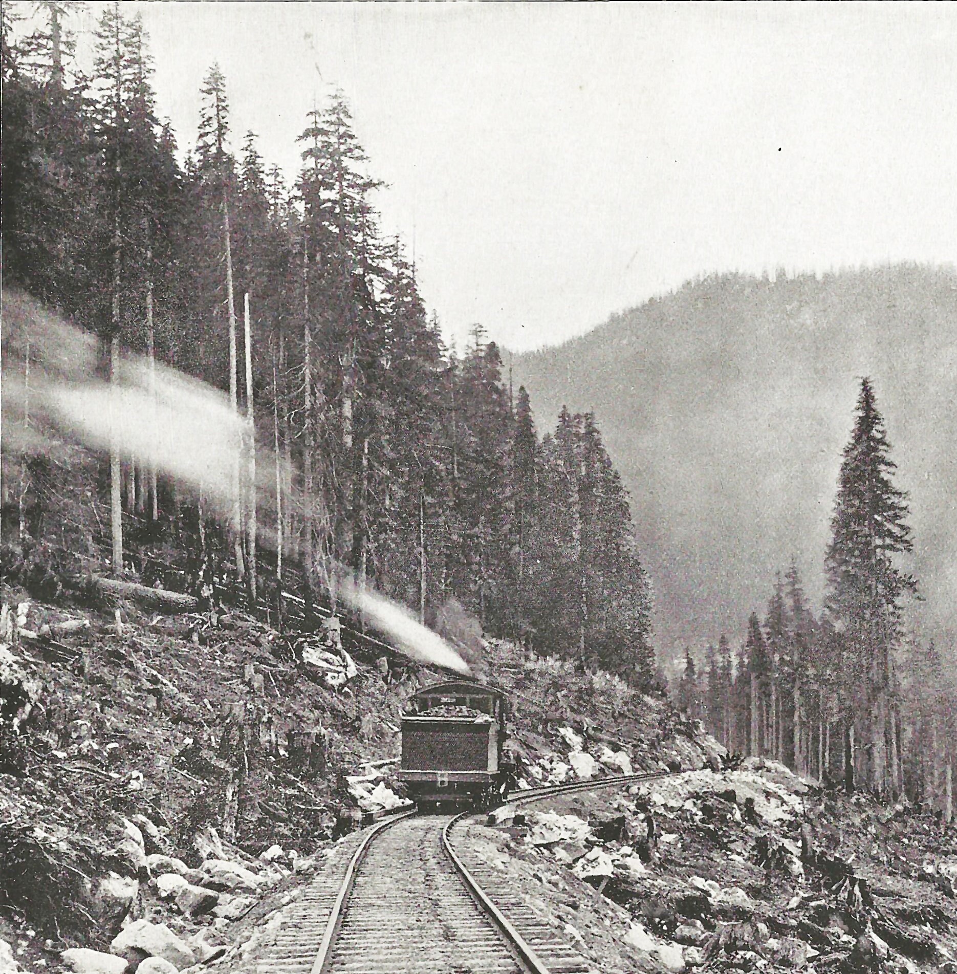 Switchback Railway Great Northern Cascades 1895 Print Old West Antique ...