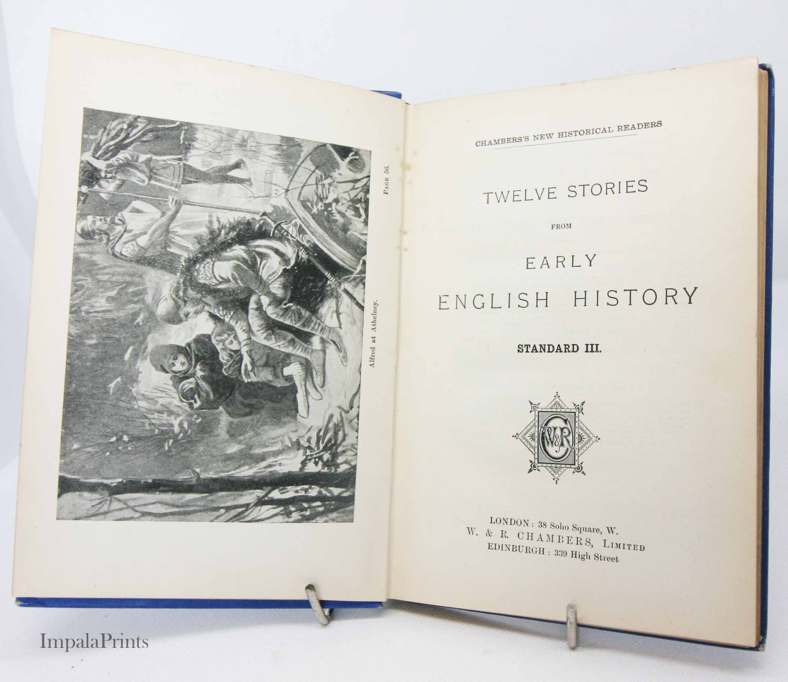 歴史読書アンティーク 1910年代の子供向け英国歴史教科書 希少な古書