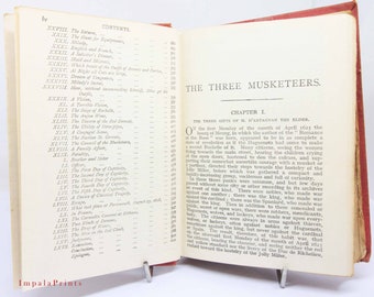 The Three Musketeers vintage Antique Book Dumas Classic Hardback Old book great gift item