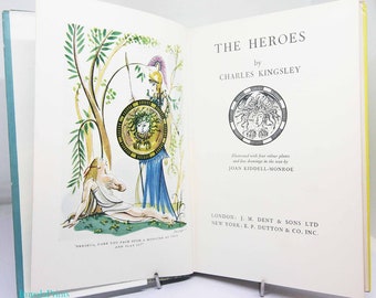 The Heroes: Greek Fairy 1960s Charles Kingsley Stories Vintage book Historical mythology fiction Vintage
