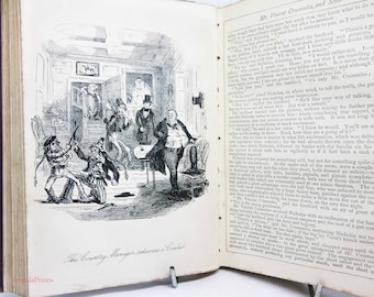 Nicholas Nickleby door Charles Dickens Rode jaren 1910 antieke Geïllustreerde Vintage Hardback oud boek cadeau Antiek