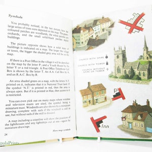 Buch der Karten Vintage-Buch Kartographie-Karte, die Marienkäferbuch-Wegweiserbuch-Weinlese-Hardcover-Kindergrün-Geschenkbuchkartierung