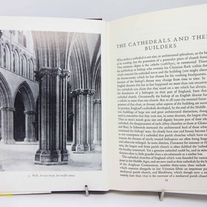 Cathédrales d'Angleterre vintage Guide d'histoire de l'architecture du bâtiment historique Livre de voyage Livre d'histoire