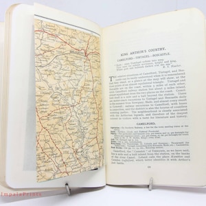 Guide de voyage des Cornouailles du Nord, livre de voyage des années 1930, livre illustré vintage, nature des Cornouailles, Angleterre, guide de voyage, cartes