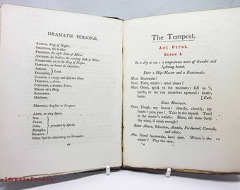 The Tempest Antique Gift Ideas William Shakespeare 1894 Vintage pocket book English Literature Classic books