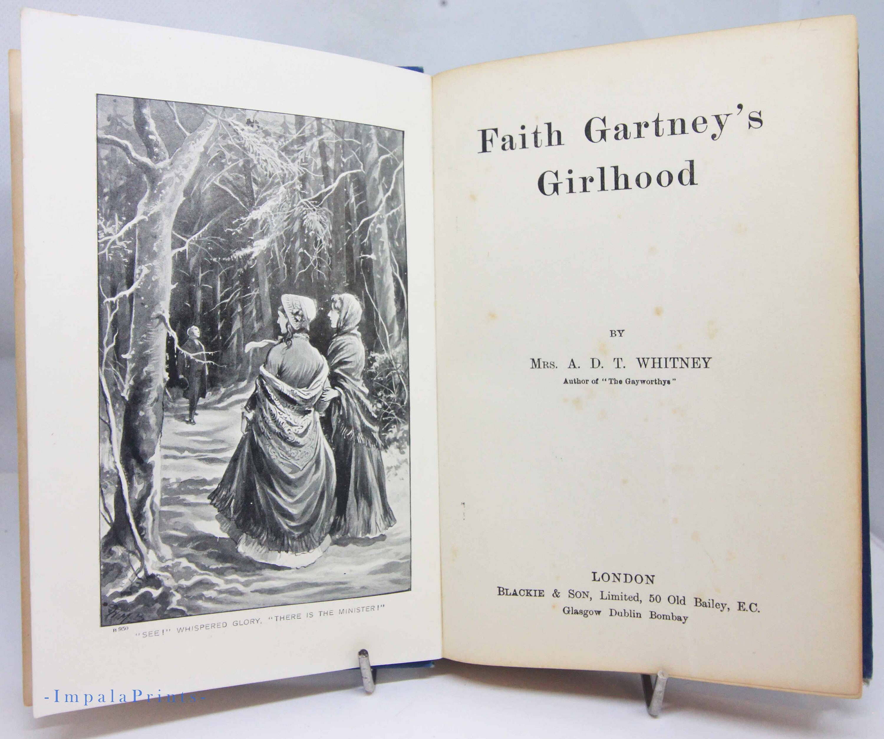Faith Gartney's Girlhood 1911 Blue Chldrens book Hardback illustrated Vintage Book childrens story book