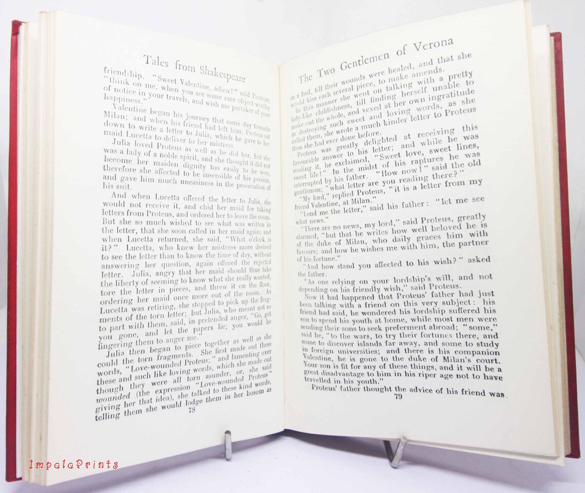 Shakespeare Book antique English book Literature Gift English tempest Romeo & Juliet and other plays, photo 4 of 5