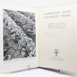 Gardening Book 1950s Vintage Books old book Famous garden design and flower guide antique
