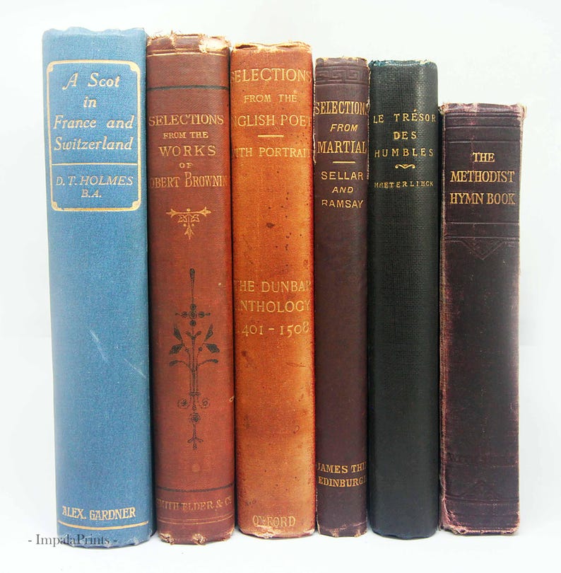 Antique and vintage Adopt a Book, old books Loved hardback books Vintage Book for book lovers image 1