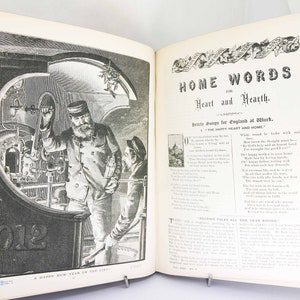 Antique 1891 illustrated monthly Magazine Antique Victorian childrens book Vintage UK picture book Poetry story book