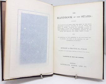 Libro de Astronomía 1866 manual ilustrado de las estrellas Regalo de los Cielos Estrellados Libro de Ciencias, Guía de Estrellas, Constelaciones del Cielo Nocturno