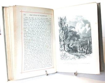 Antique Illustrated Poetical works & Plays of Goldsmith 1800s Vintage Rare Book Gift item poet Hardback Prop
