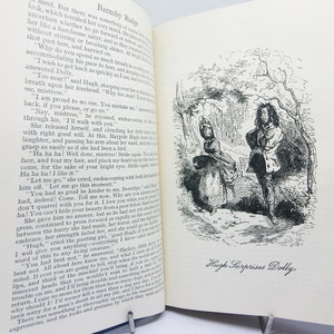 Vintage illustrated Charles Dickens Barnaby Rudge vintage book old book UK Novel gift
