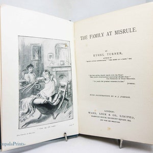 Antique Victorian Novel by Ethel Turner. Illustrated Antique book Literature Gift English gift English Books Classics