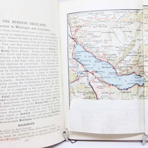 Guia de viagem da Suíça Alpes Livro de presente Zurique BernTravel Livro de guia de viagem ilustrado de capa dura Vintage