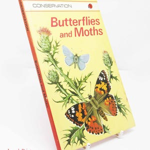 Vintage Butterflies and Moths Ladybird book Nature First Edition Hardback nature, with Illustrated guide