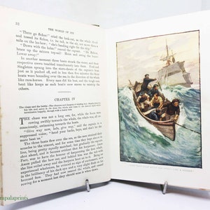 Abenteuerbuch Welt des Eisbuches 1910er Jahre Antikes illustriertes Geschichtsbuch Antikes Schulbuch Bilderbuch