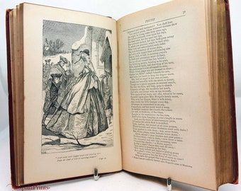 No.288 アンティーク　古書　洋書　ウィディングブック　ビクトリアン 詩集 ゜+ 1900年 ヴィクトリア時代の詩集 素敵な表紙付き 古書