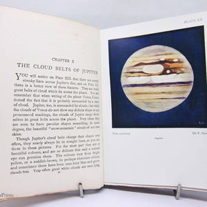 Stars Book, astronomy antique illustrated old Science book Gift Vintage book Guide book illustrated astronomy book Space