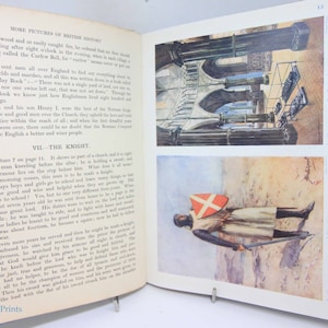 History Textbook Antique 1914 Middle Ages Illustrated School textbook picture book English picture book