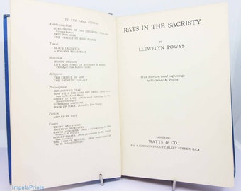 Rats in The Sacristy 1937 Philosophy Psychology, Philosophy Vintage Books Paperback  Blue Factual guide