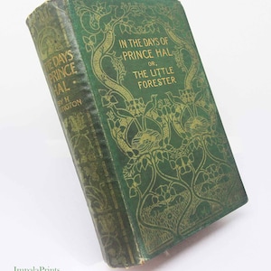 Days Of Prince Hal 1911 Green Antique  Childrens book Illustrated Vintage story book Hardback gilt Gift historic books
