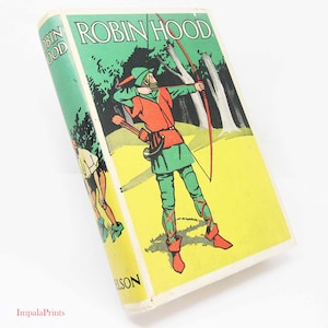 Robin Hood Book Antique Illustrated Vintage Book Classic Hardback Old book great gift item