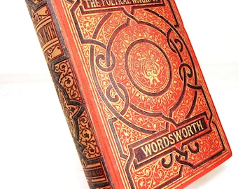 Wordsworth Poetical Works Antique Red Hardback Gift Book 1900 Poems Ballads Poetry Gift Litrature