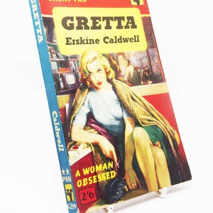 Greta 1956 Pulp Noir Fiction book Paperback Spy Gifts Vintage Book gift