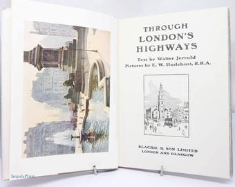 Illustrated Picture book London's byways Vintage Books 1940s picture book of the city Travel guide book