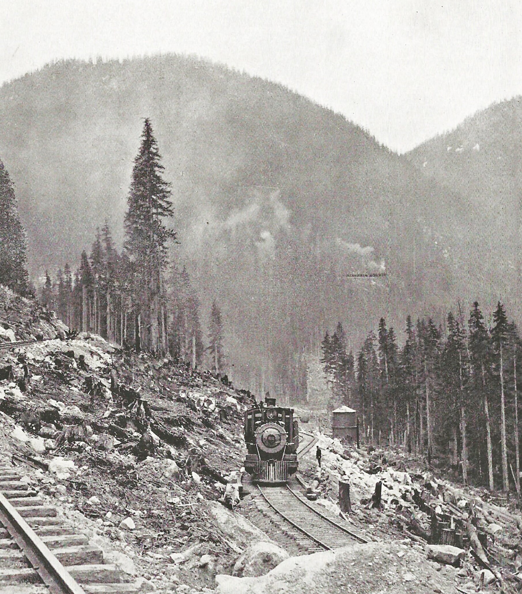 Switchback Railway Great Northern Cascades 1895 Print Old West Antique ...