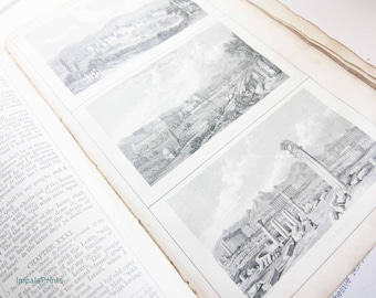 Antiek 1858 De Heilige Bijbel, Geïllustreerd antiek oud religieus boek Britse Heilige Bijbel